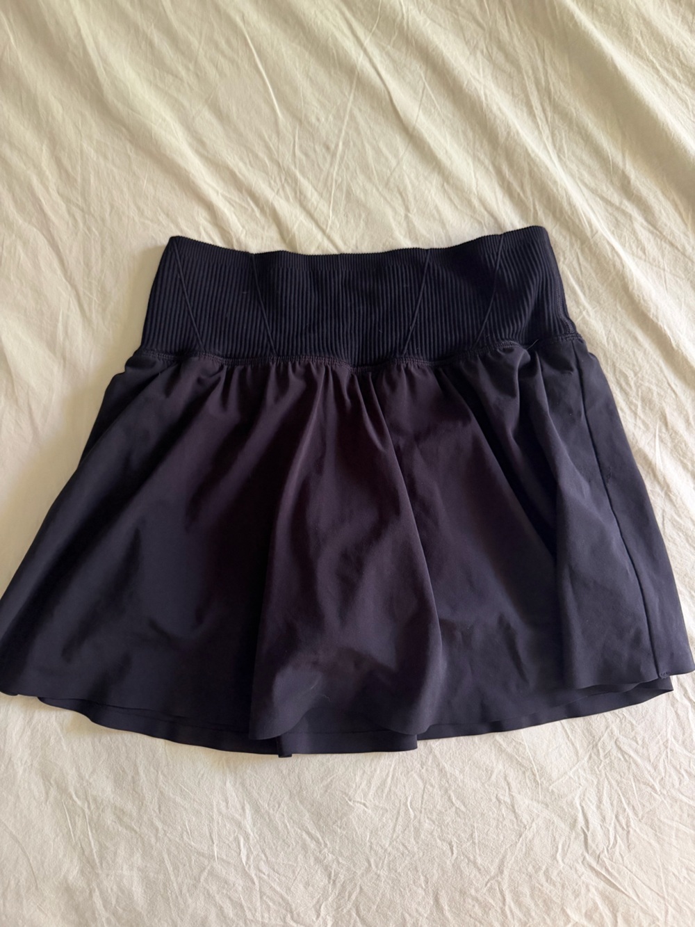 Aerie black tennis skirt with ribbed waist band